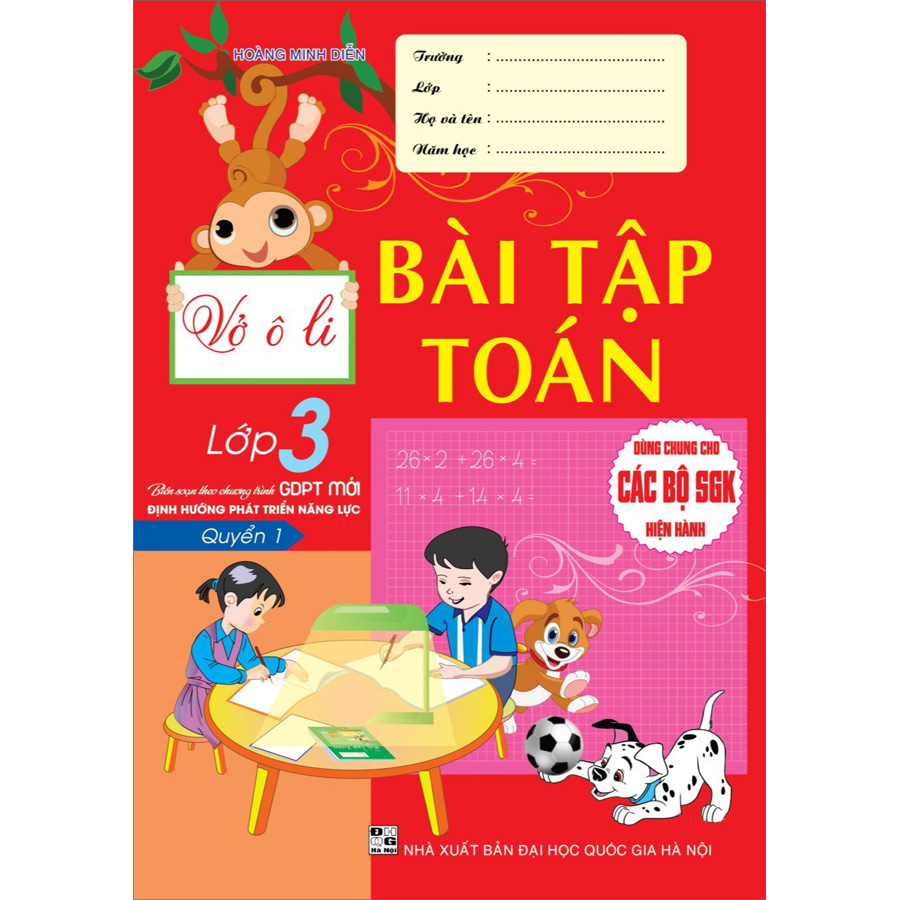 Vở Ô Li Bài Tập Toán Lớp 3 Quyển 1