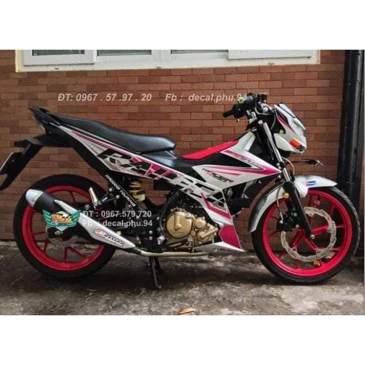 Tem rời raider R150 hồng trắng