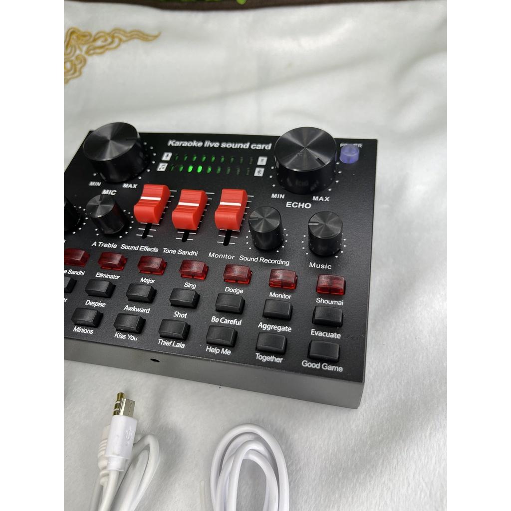 Sound Card V8S Tích Hợp Bluetooth. Chế Độ Autotune, Giả Giọng Người Già Trẻ Em,Dễ Dàng Sử Dụng. Bảo Hành 12 Tháng