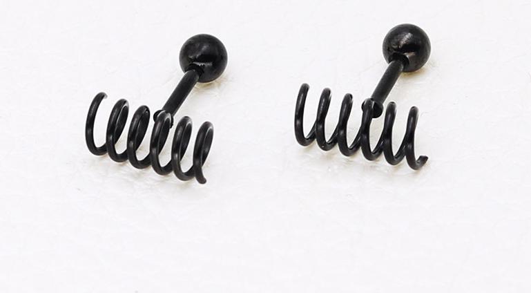 Khuyên tai bông tai lò xo Titan sytle Unisex