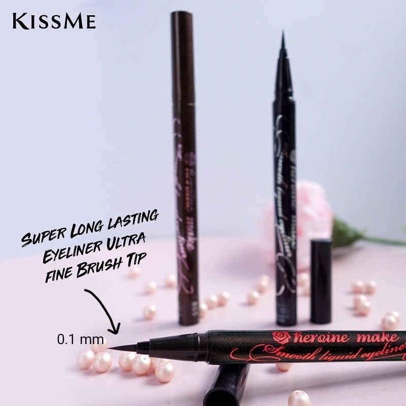 Bút Kẻ Mắt Nước Siêu Chống Trôi Kissme Heroine Make Smooth Liquid Eyeliner Super Keep Nét Siêu Sắc Mãnh (0.1g)