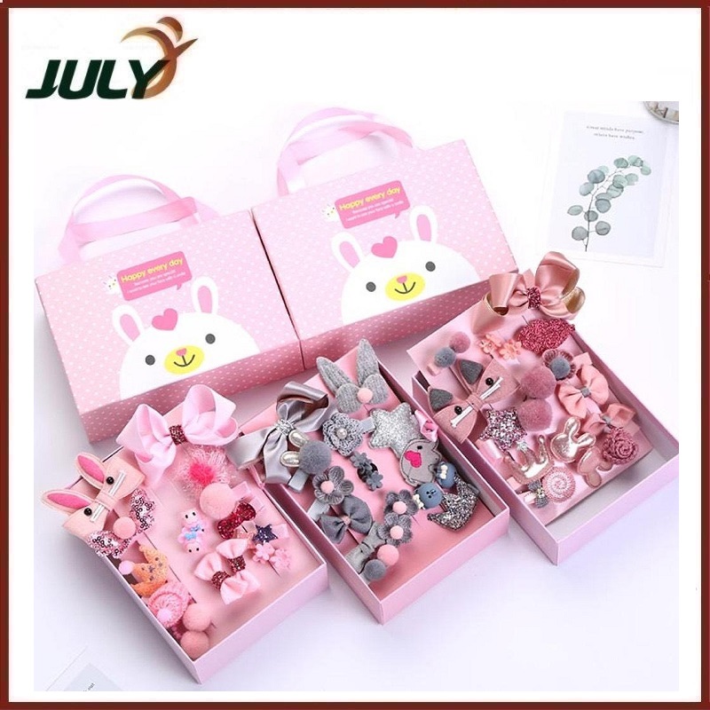HỘP QUÀ KẸP TÓC 18 CHI TIẾT HAPPY DAY - JL -