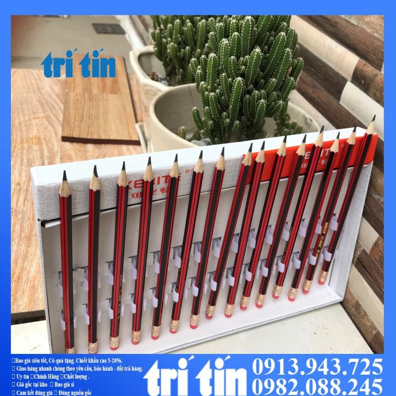 Bút chì gỗ 2B/HB thân lục giác kèm tẩy Classic BAOKE