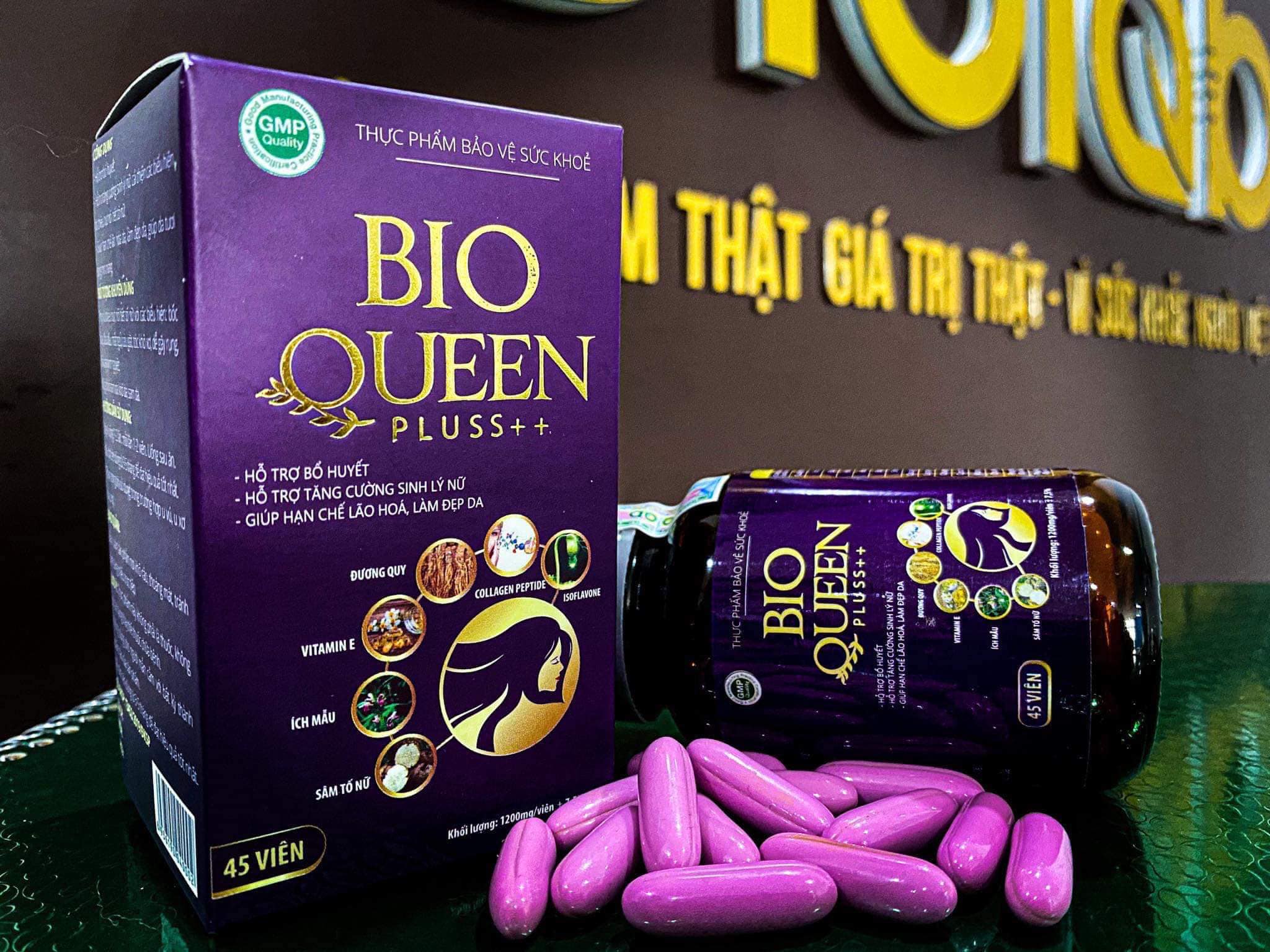 Thực phẩm bảo vệ sức khỏe Bio Queen Pluss++ giải pháp hồi xuân của phụ nữ