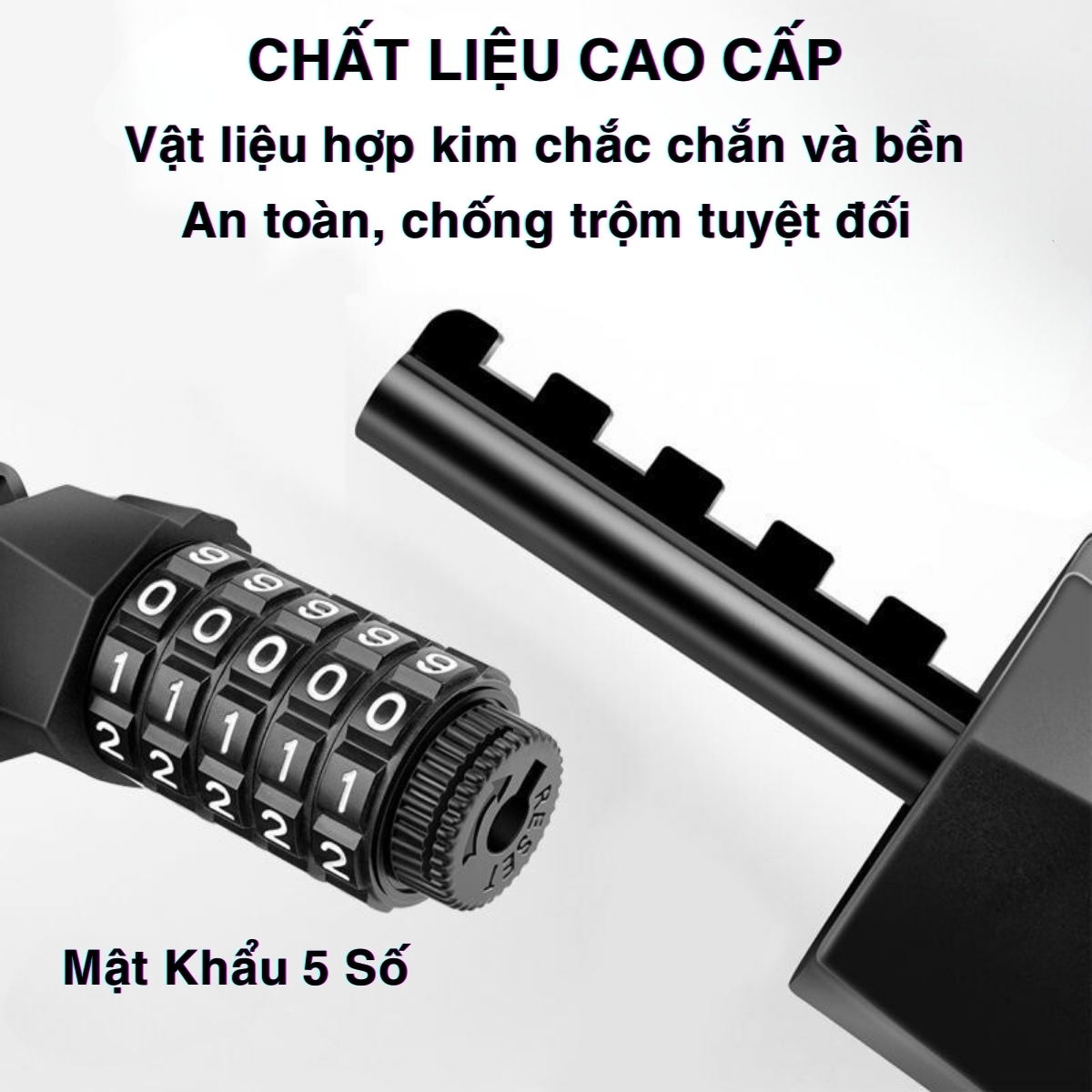 Khóa Xe Đạp OFFICE CHILL Khoá Dây Lõi Thép Mật Mã 5 Số Cao Cấp Chống Trộm Treo Yên Xe Đạp Thể Thao Bảo Hành 90 Ngày