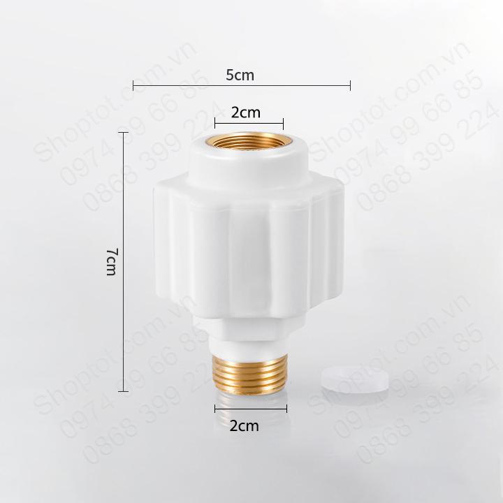 Van chống giật bình nóng lạnh với đầu ren bằng đồng D20mm, không dùng điện