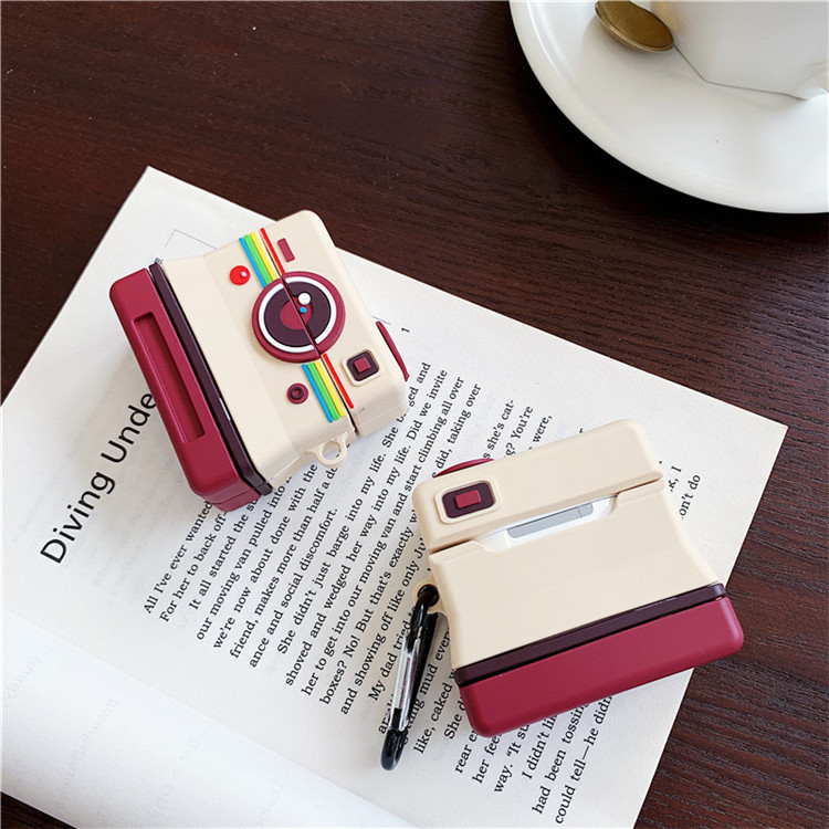 Bao Case Cho Airpods 1 / Airpods 2 Hình Máy ảnh Rainbow