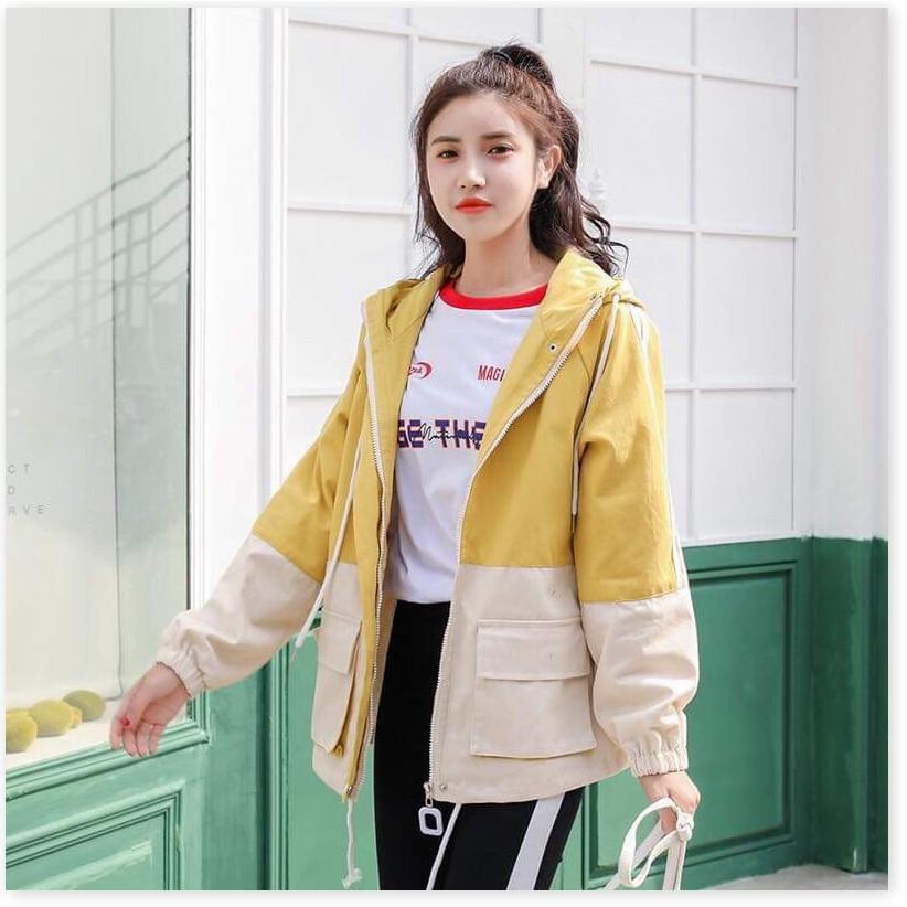 ÁO KHOÁC DÙ TAY VIỀN PHỐI MÀU