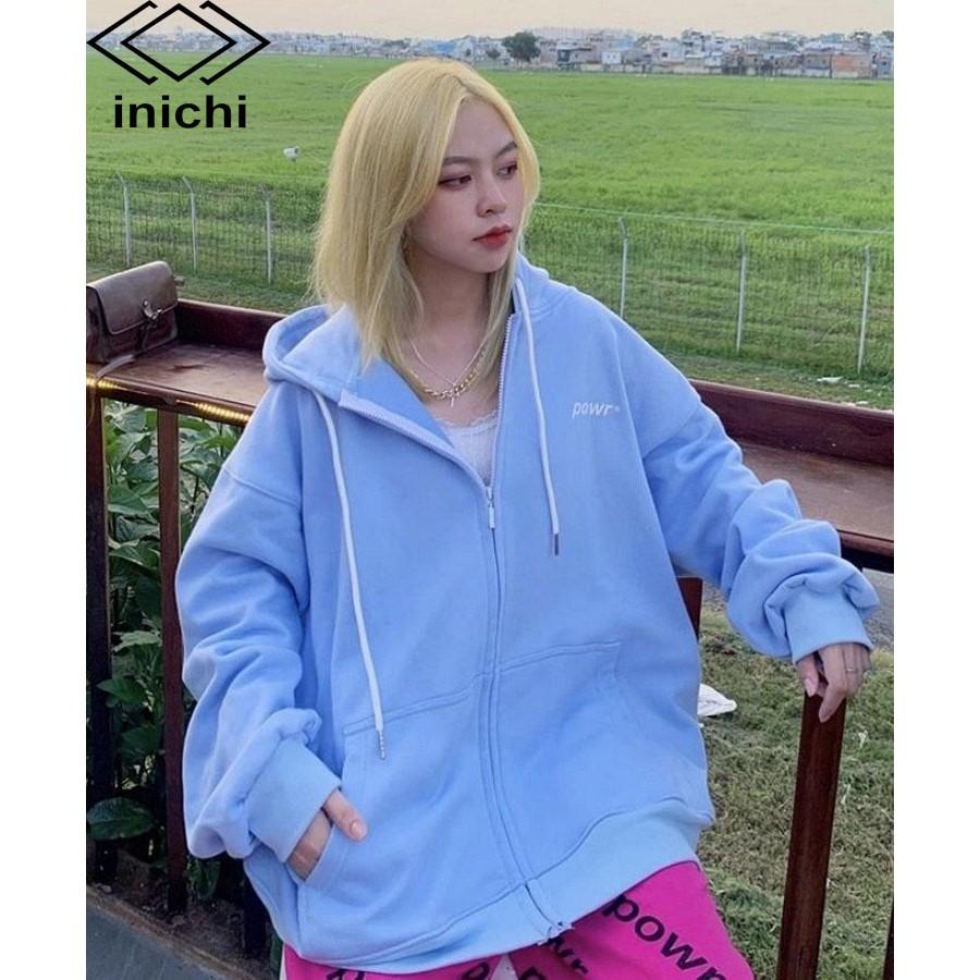 Áo Hoodie unisex INICHI A843 chất nỉ ngoại form rộng có mũ cho cả nam nữ