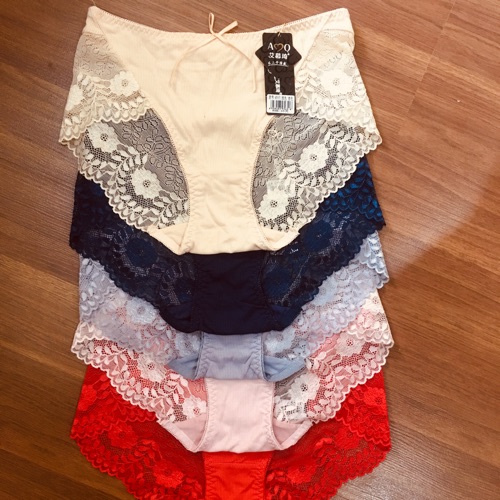 Combo 5 quần lót cotton phối ren siêu đẹp sexy phom to cực đẹp
