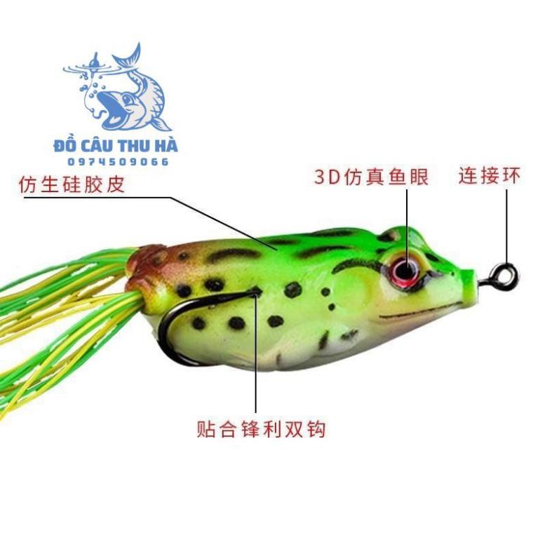 Mồi nhái giả câu lure, mồi nhái hơi super frog đuôi dài