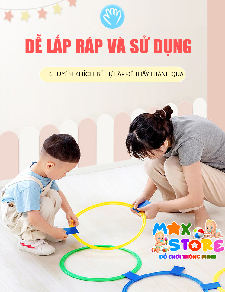 Bộ Đồ Chơi 10 Vòng Nhảy Tròn 38cm Vui Nhộn Cho Bé