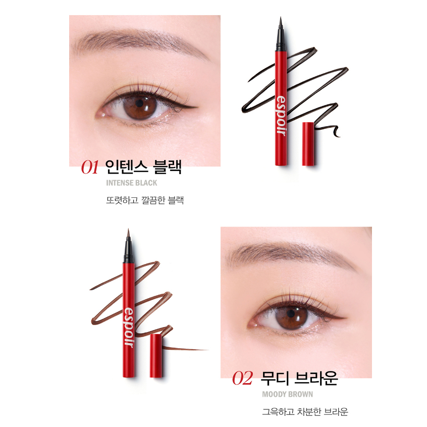 Bút kẻ mắt nước lâu trôi Espoir Nomudging Brush EyeLiner 1gr