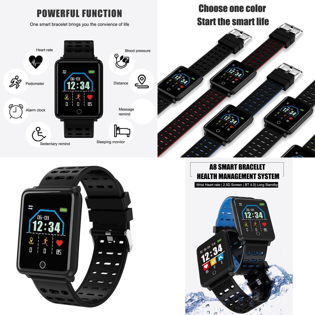 Waterproof Bluetooth4.0 1.44in Smart Watch Band for IOS Android System