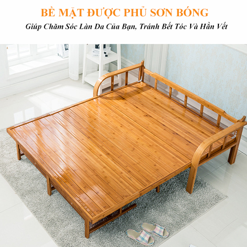 Ghế Giường Sofa Tre Gấp Gọn Tiện Lợi, Sofa Giường Nguyên Liệu 100% Từ Tre Thiên Nhiên Thân Thiện An Toàn Với Sức Khỏe