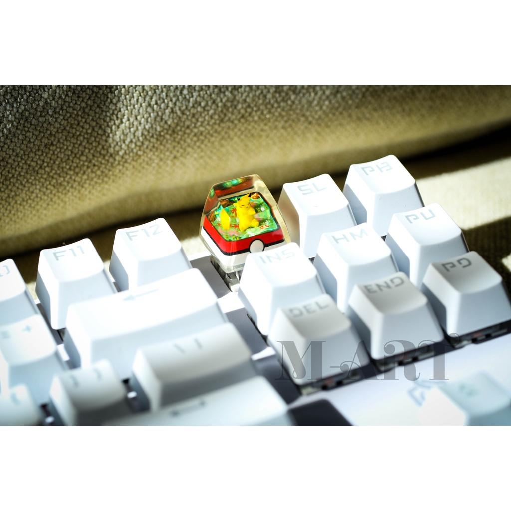 Nút dành cho bàn phím cơ resin Pokemon Pikachu siêu dễ thương - Pikachu Pokemon Keycaps