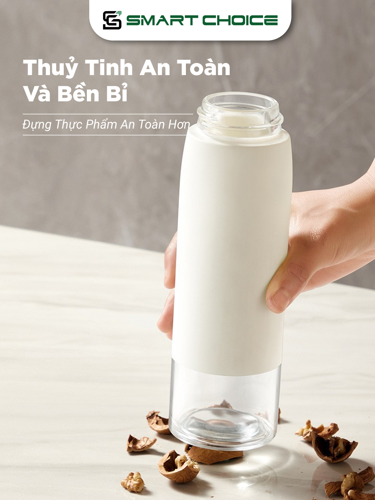 Bình Đựng Dầu Thuỷ Tinh SmartChoice Chính Hãng Đóng Mở Tự Động 2 Màu Cao Cấp SCG-PK130