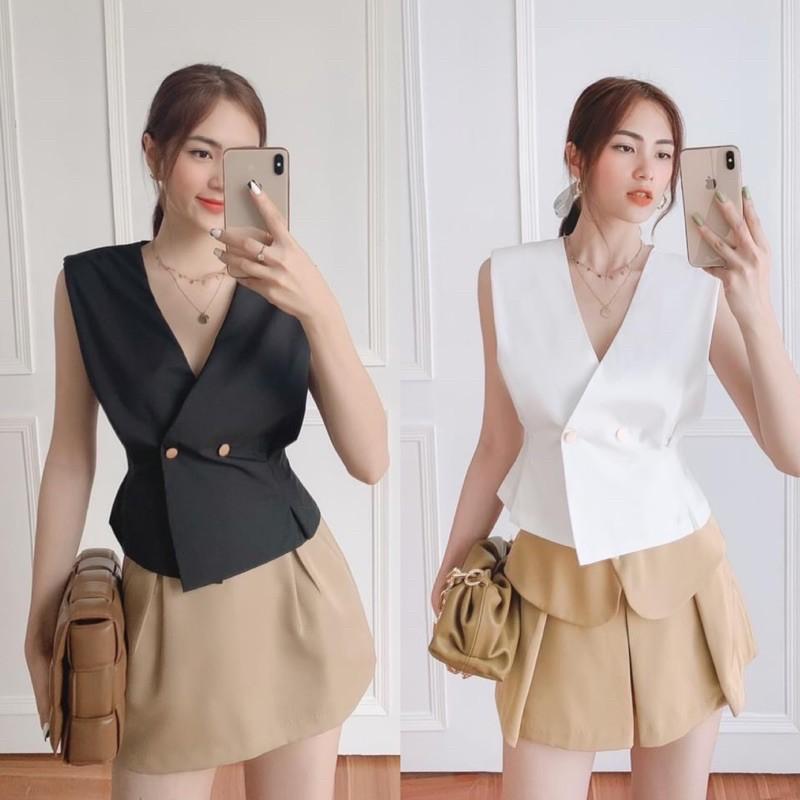 Áo vest nữ không tay G139 thời trang nữ thiết kế độc lạ cho mùa hè, có 2 màu, chất vải mát