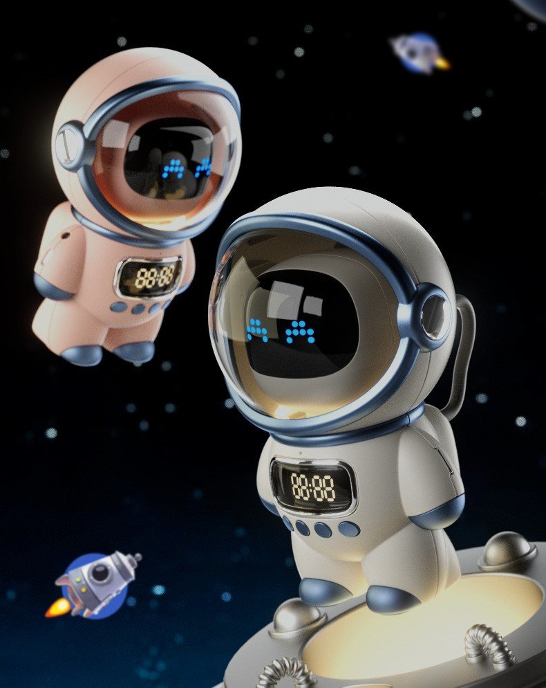 Loa Bluetooth Phi Hành Gia Đẹp mắt có đồng hồ báo thức tích hợp Astronaut AI DODO - âm thanh sống động