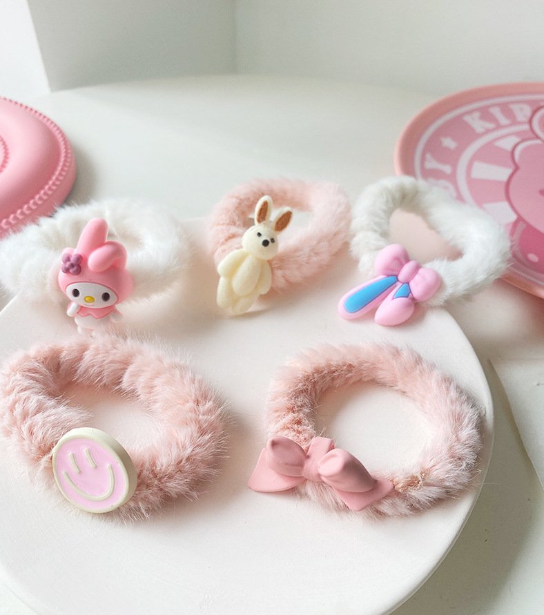 Set 5 Cột Tóc Lông Hình Thỏ