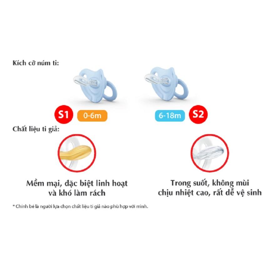 Bộ 2 Ty Ngậm Nuk Silicone Classic 6-18m Nu01809