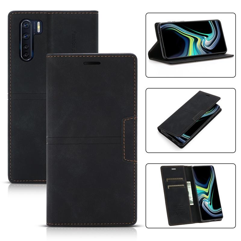 Ốp điện thoại da nắp lật kiểu ví nam châm màu trơn cho Oppo Realme X7 Pro 7i C12 C25 Narzo 20 Narzo 30A Reno 4Z