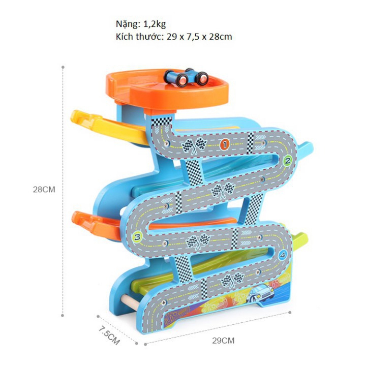 Đua xe tốc độ có gara, đồ chơi xe cho bé trai phát triển thể chất cùng trí nào toàn diện