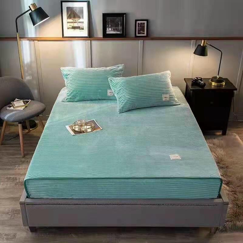 Bộ ga gối nỉ nhung tăm hàng dày loại 1