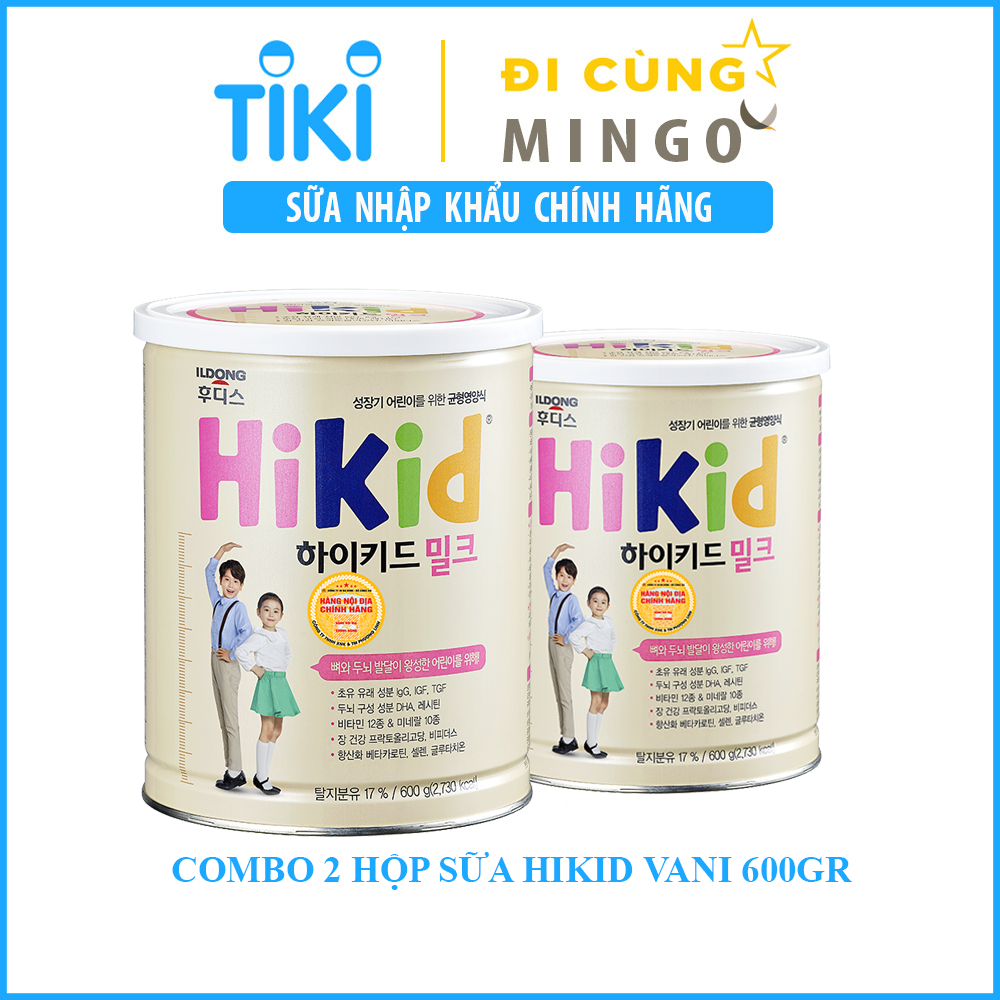 Combo 2 hộp sữa Hikid hương Vani - Nhập khẩu Hàn Quốc