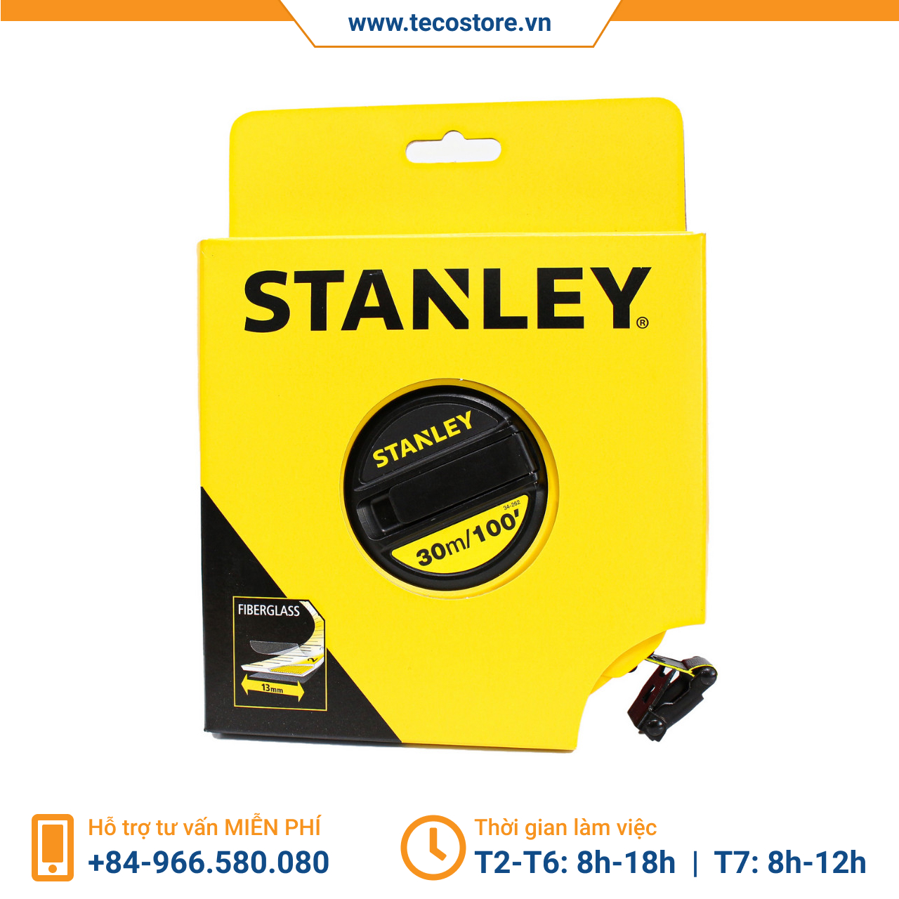 Thước dây sợi thủy tinh Stanley STHT34262-8 30m/100'