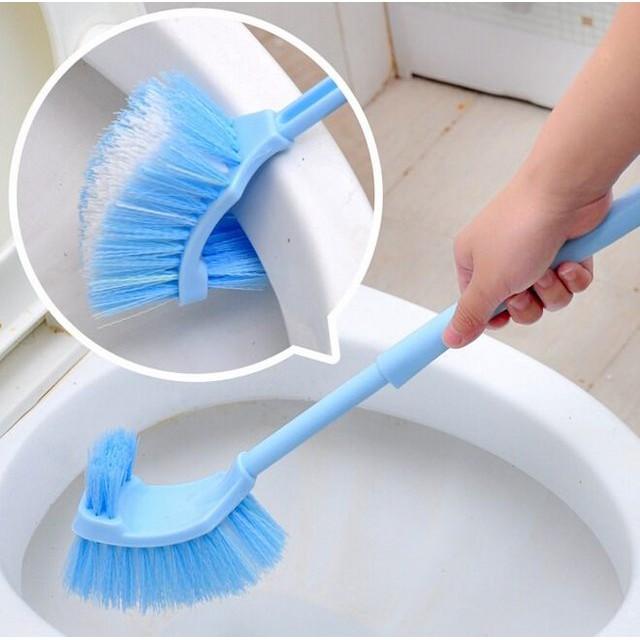 Chổi Cọ toilet, Nhà Vệ Sinh 2 Đầu Thông Minh Cán Dài Tiện Lợi