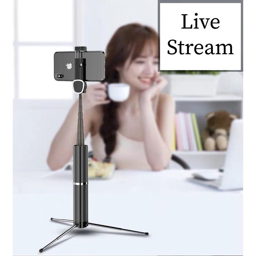 Gậy tripod selfie,gậy chụp hình quay video livestream có remote rút gọn cao cấp (Cyke