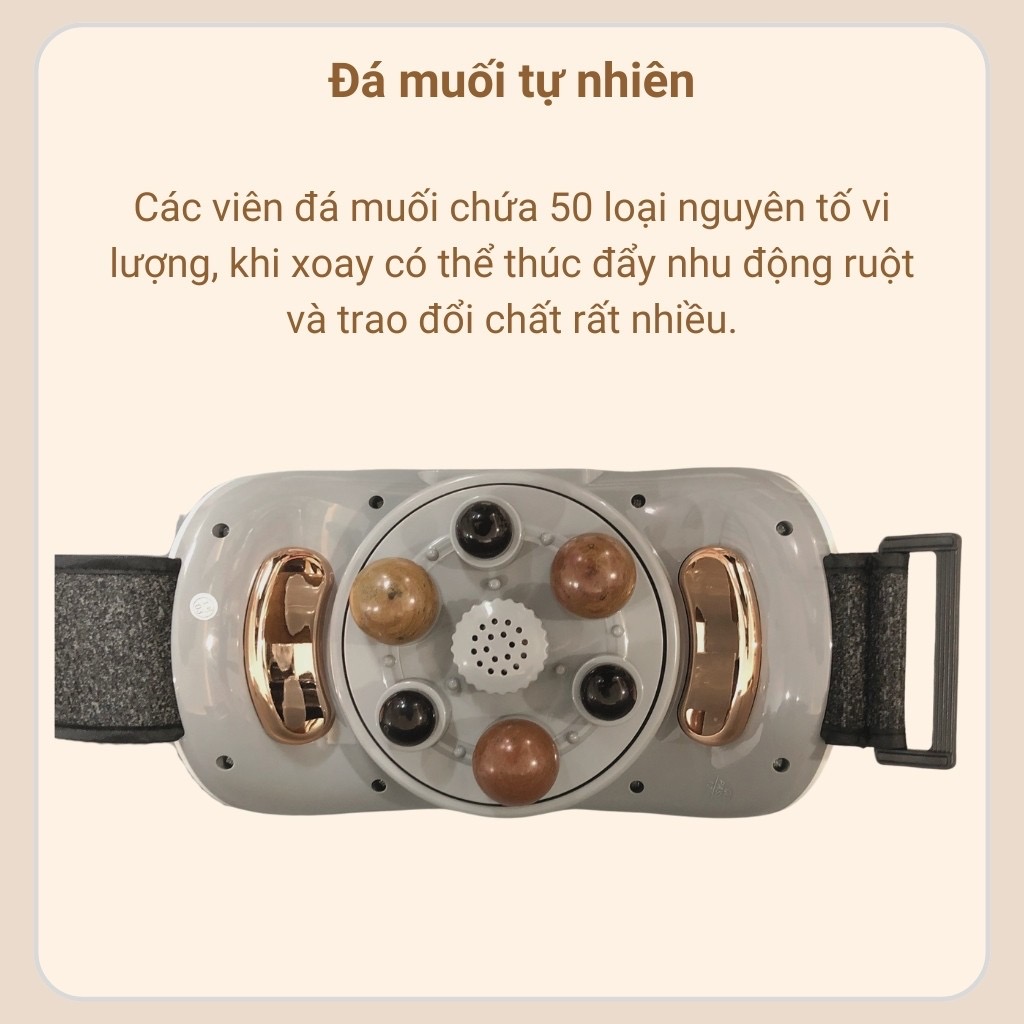 Máy Massage Bụng tan Mỡ, Đai Massage Đánh Tan Mỡ Bụng Cao Cấp Có Đèn Hồng Ngoại Tích Hợp Đá Nóng Giúp tan mỡ bụng