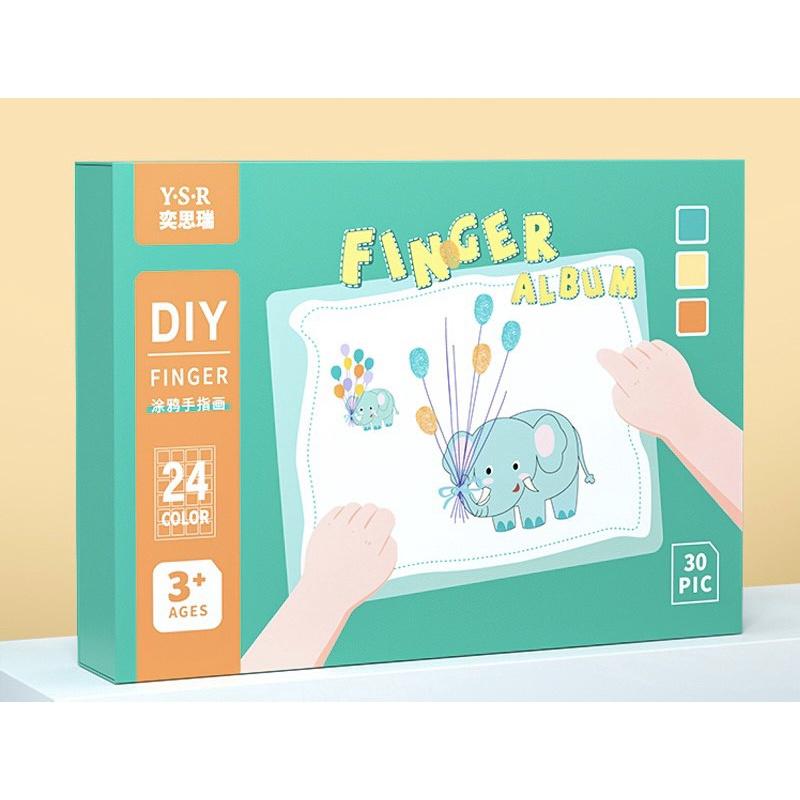 Hộp Màu Vân Tay 12 24 màu DIY Finger Painting