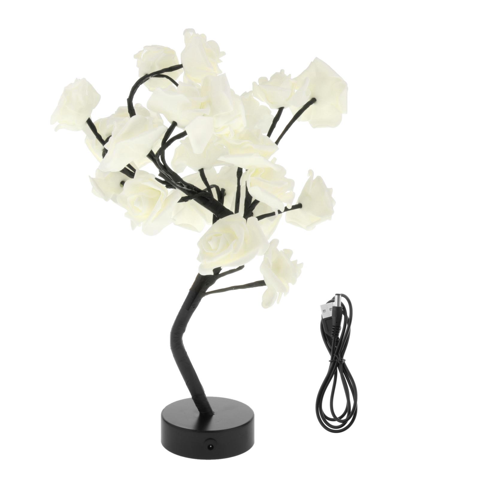USB 24 LED Rose Tree Light Bedroom Living Room Valentines Day Party Decor
