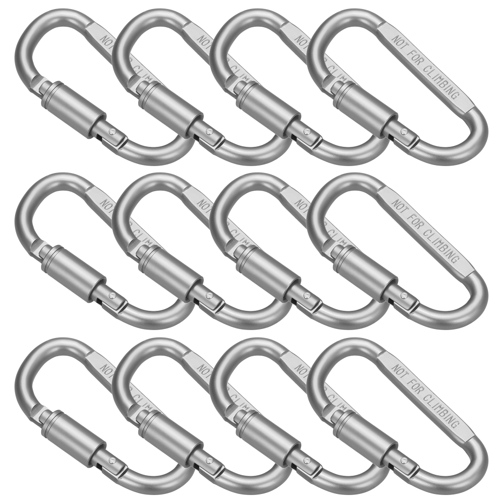 12 Chiếc Móc Khóa Carabiner Dạng D Bằng Hợp Kim Nhôm