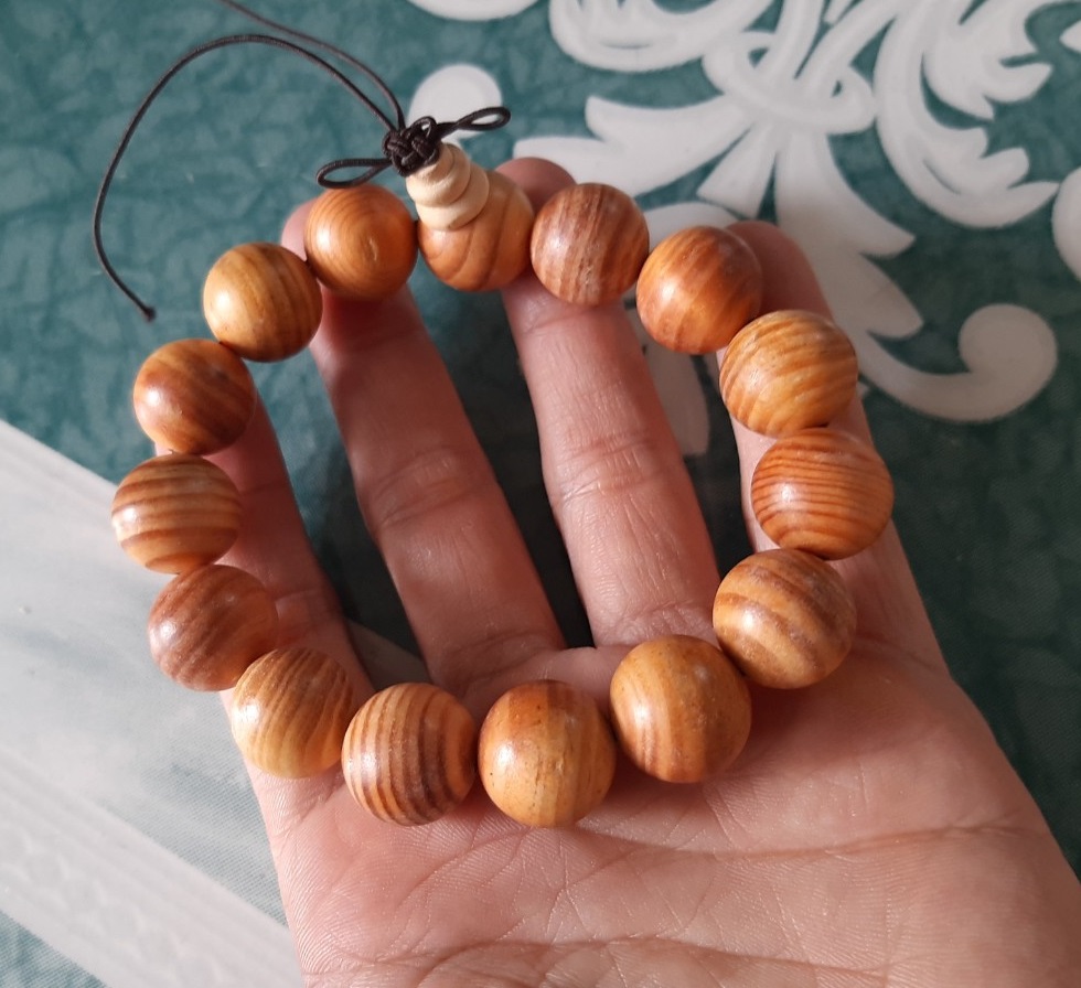 Vòng tay nam GỖ HUYẾT NGỌC thời trang size hạt 14ly