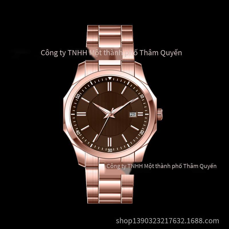 Phiên bản Hàn Quốc thuận lợi nhất của thương hiệu đồng hồ nam đặt hàng dây thép đồng hồ đeo tay cao cấp thạch anh dạ quang chống thấm nước