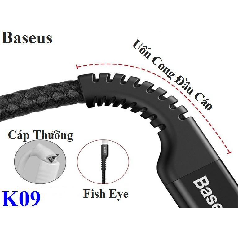 Cáp sạc nhanh Baseus sợi Carbon siêu bền có thể kéo giãn-Hàng Chính Hãng