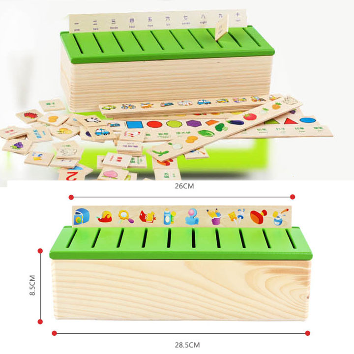 Giáo cụ Montessori - Hộp phân loại theo chủ đề bằng gỗ