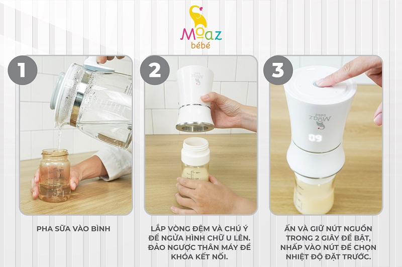 Máy hâm sữa di động Moaz Bebe MB-041