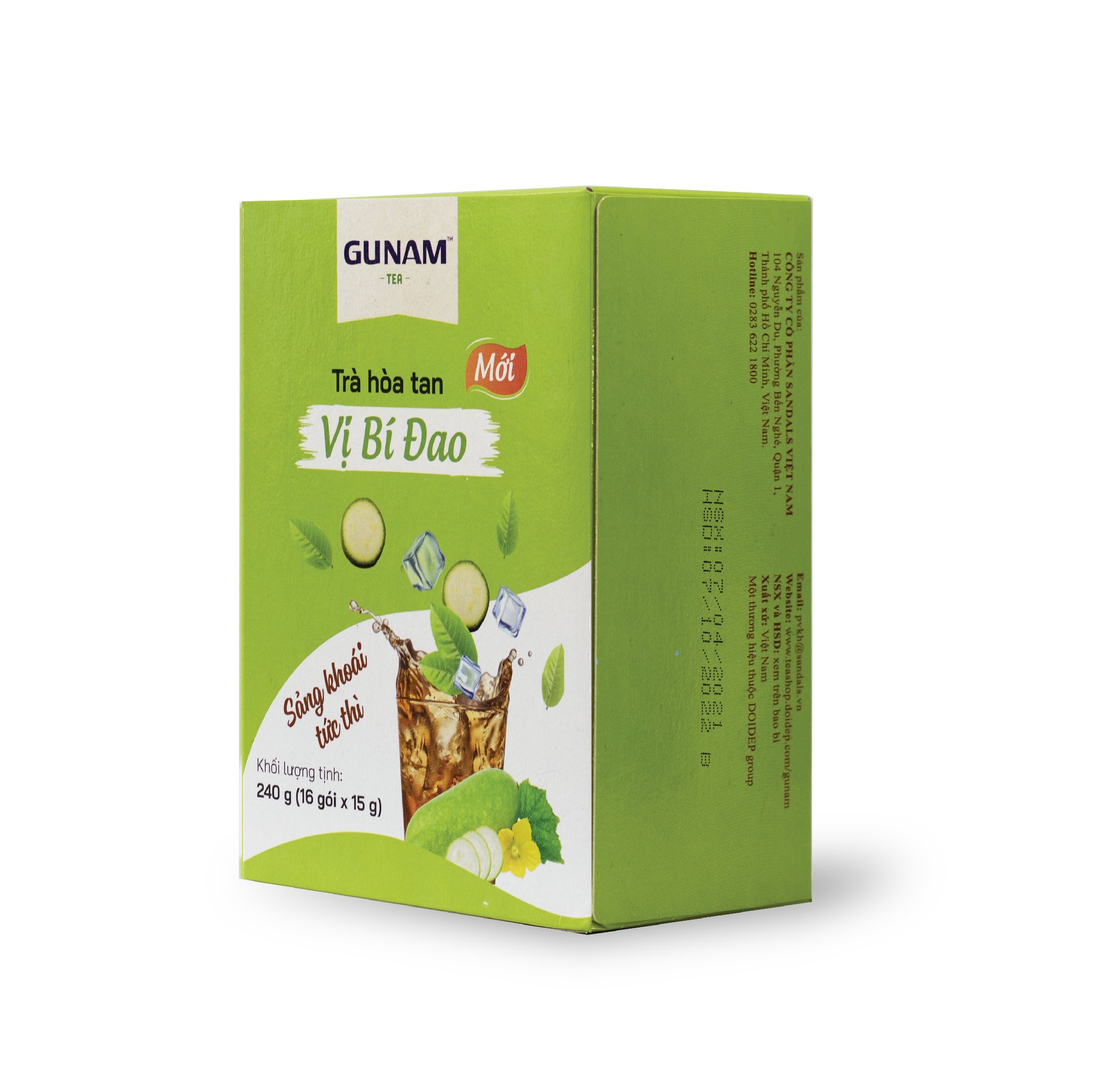 Hộp trà hòa tan vị bí đao GUNAM (16 gói x 15g)