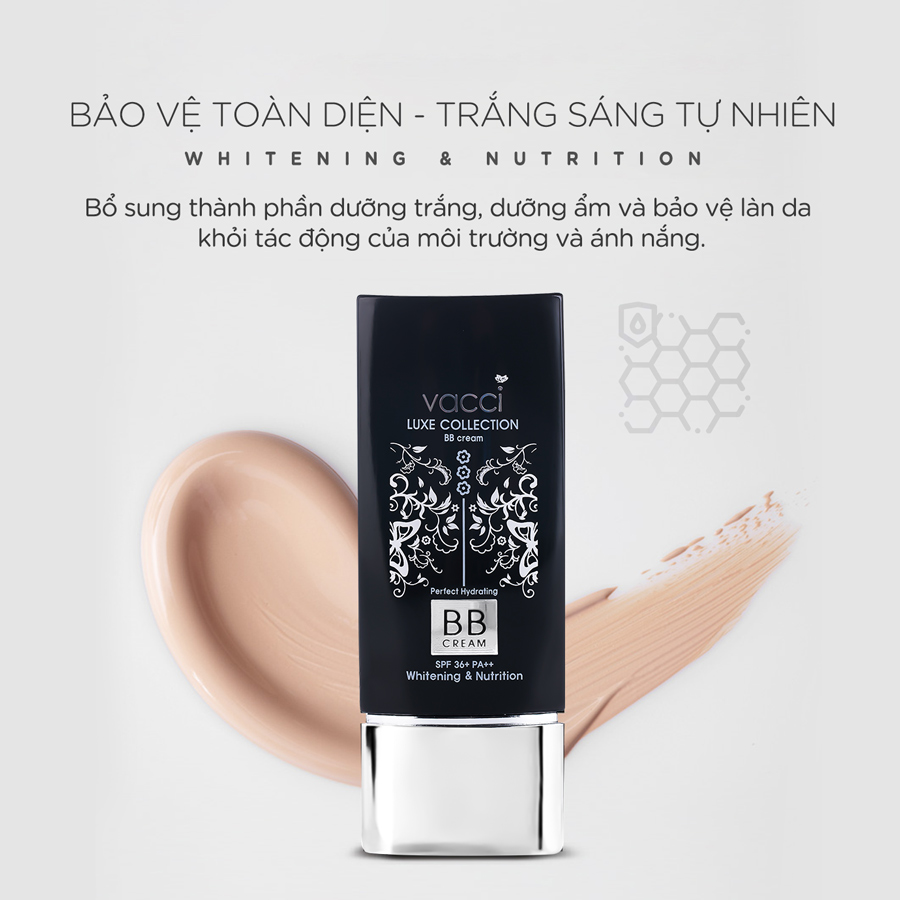 Kem BB VACCI - Che Khuyết Điểm - Lớp Nền Hoàn Chỉnh - Nâng Tone Da SPF36+PA++