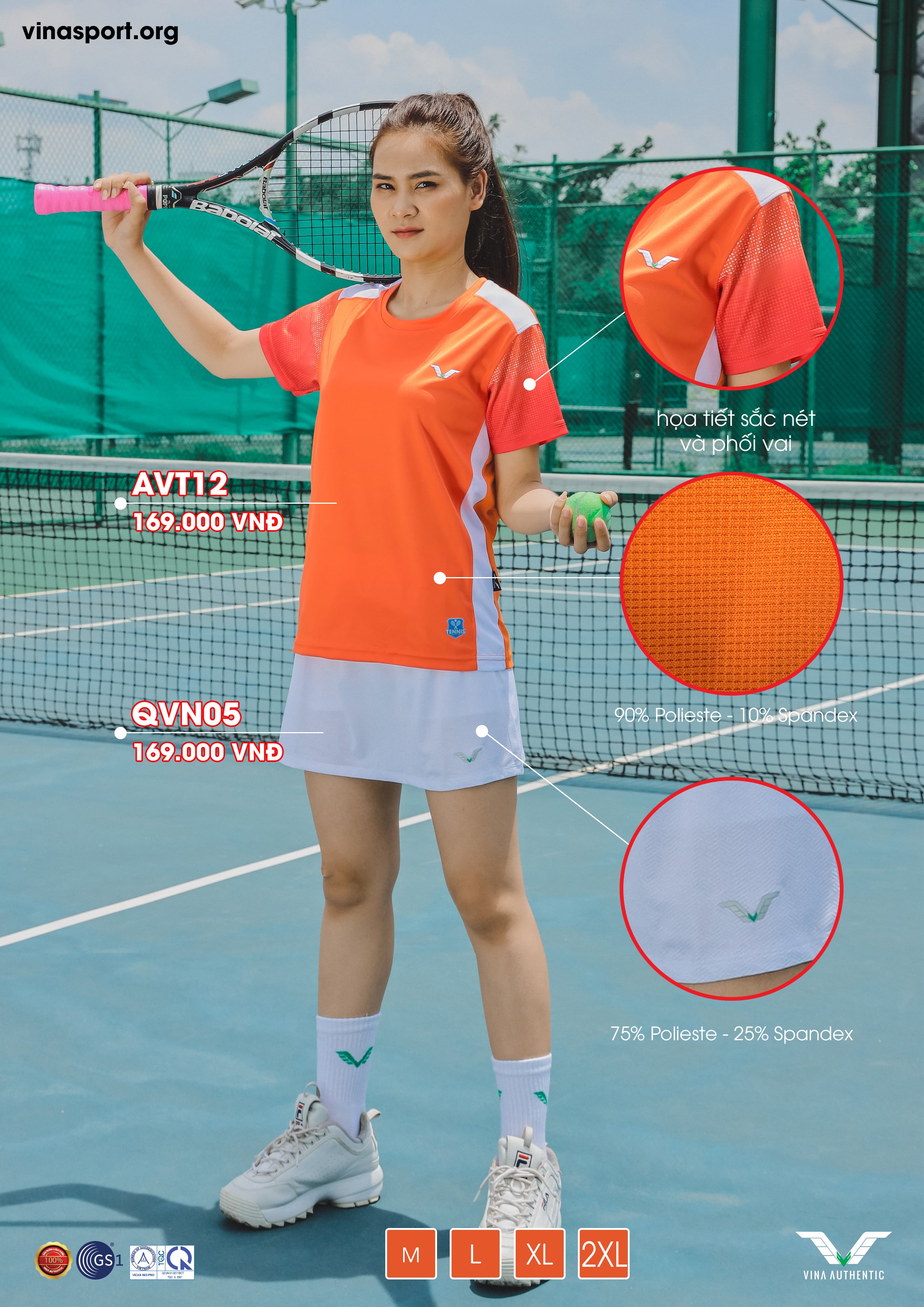 Set bộ Nữ Thể thao - NEW12 Vina Authentic chất đẹp, chuẩn dáng, thấm hút mồ hôi