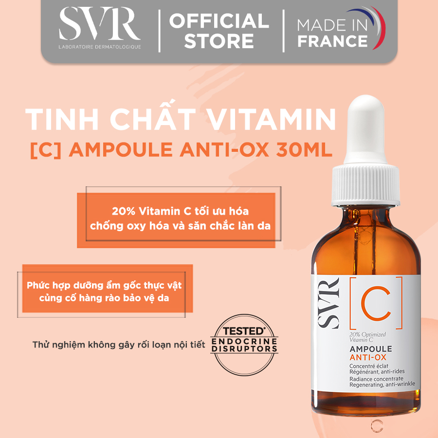 Tinh Chất Dưỡng Da Ngăn Ngừa Dấu Hiệu Lão Hóa Và Làm Sáng Da SVR [C] Ampoule Anti-ox 30ml