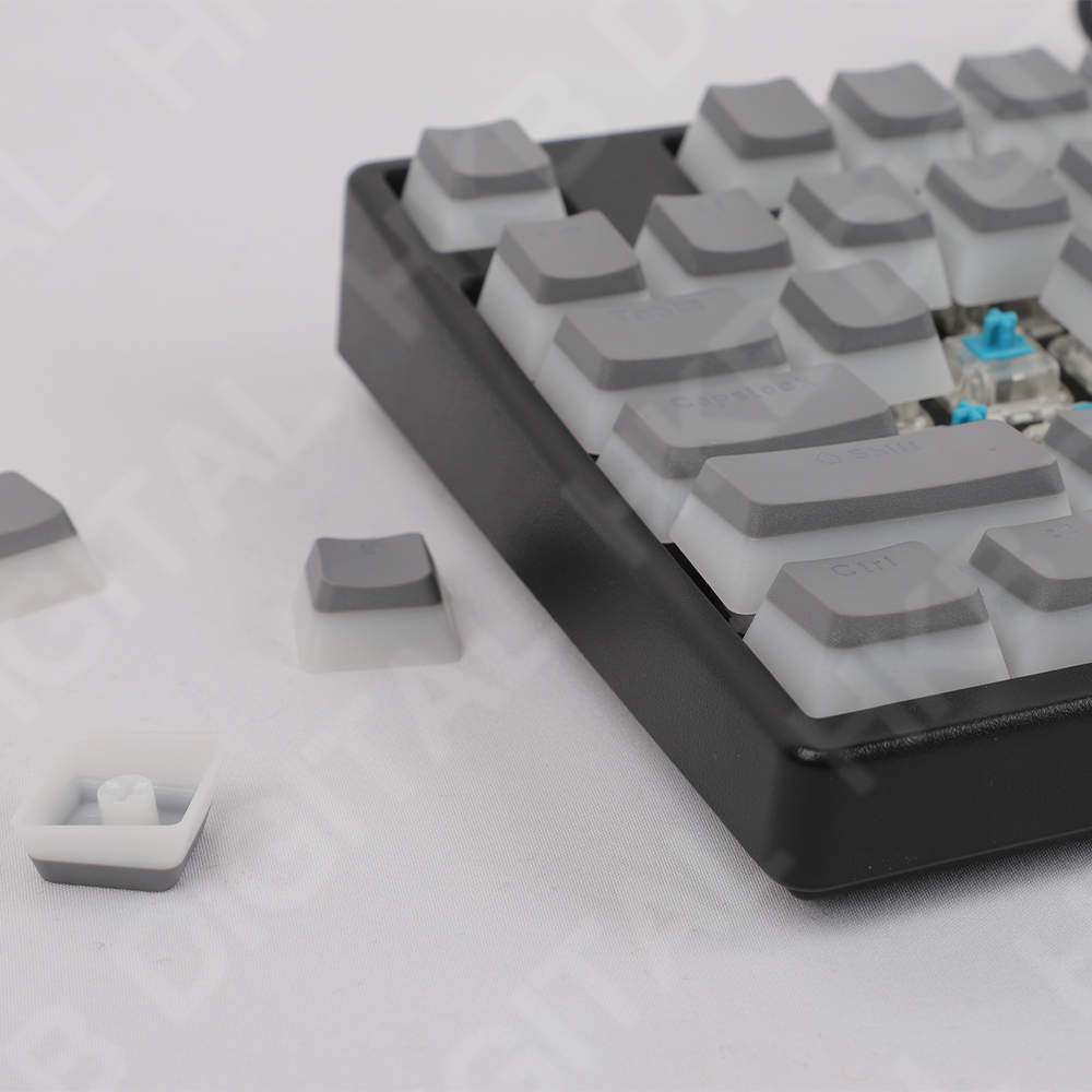 Bánh Keycap Cho Bàn Phím Cơ 108 Phím Xám Trong Suốt Đèn Nền Phù Hợp Với Cho Anne Pro 2 GK61 SK61 GK64 Trò Chơi Máy Tính