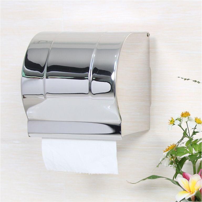 Lô giấy vệ sinh inox, hộp đựng giấy vệ sinh nhựa treo tường hàng đẹp