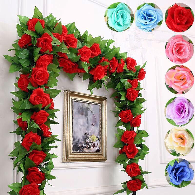 Hoa giả, hoa hồng dây leo trang trí loại 1 tuyệt đẹp HL15
