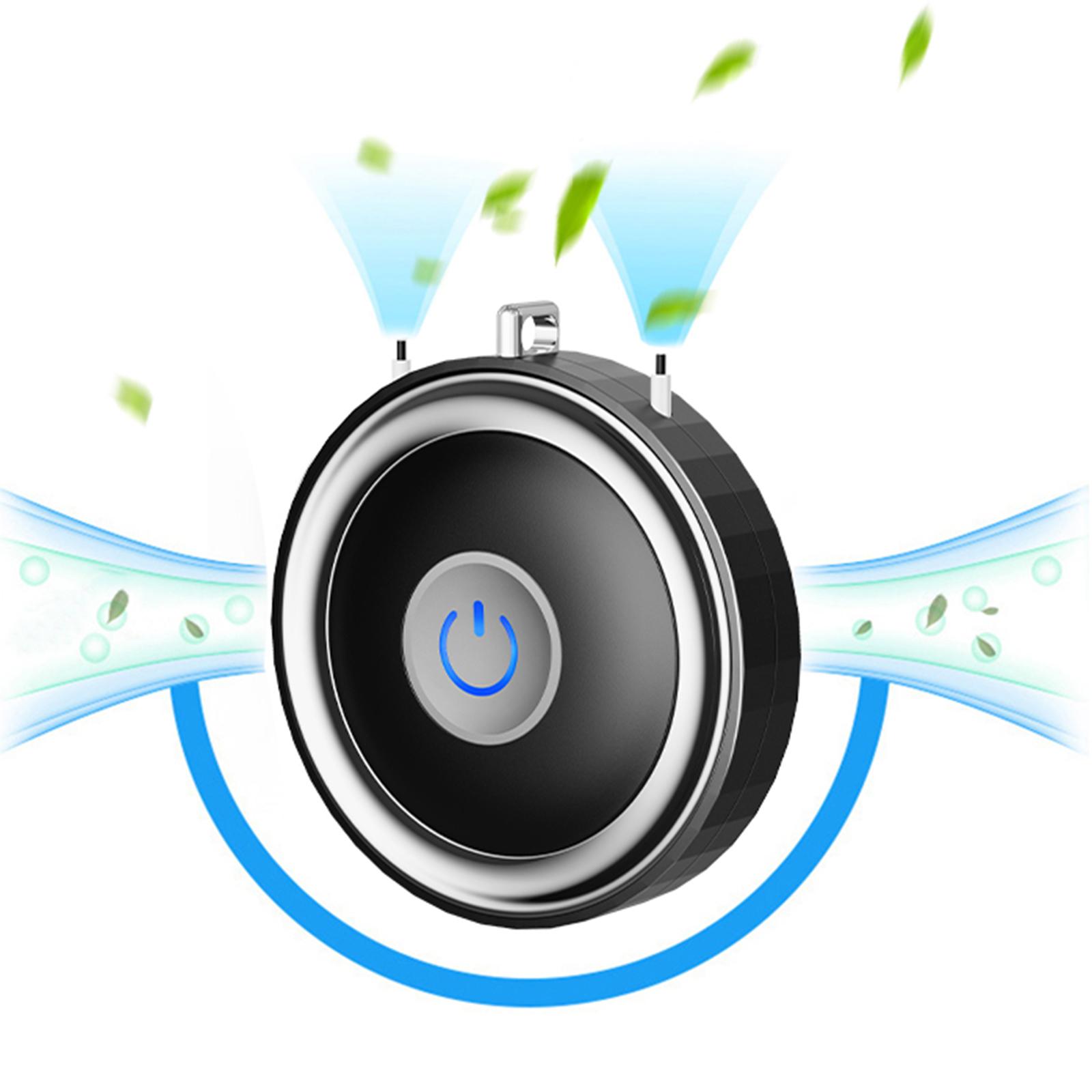 Máy lọc không khí, tạo ion âm di động có dây đeo cổ, hoạt động yên tĩnh, cổng sạc USB