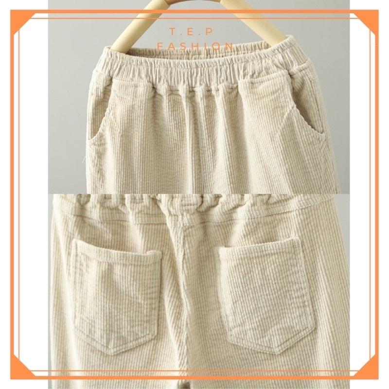 Quần Nhung Baggy Cạp Chun Kiểu dáng Hàn Quốc cho Nữ m098 Tep Fashion BAGGY-NHUNG02